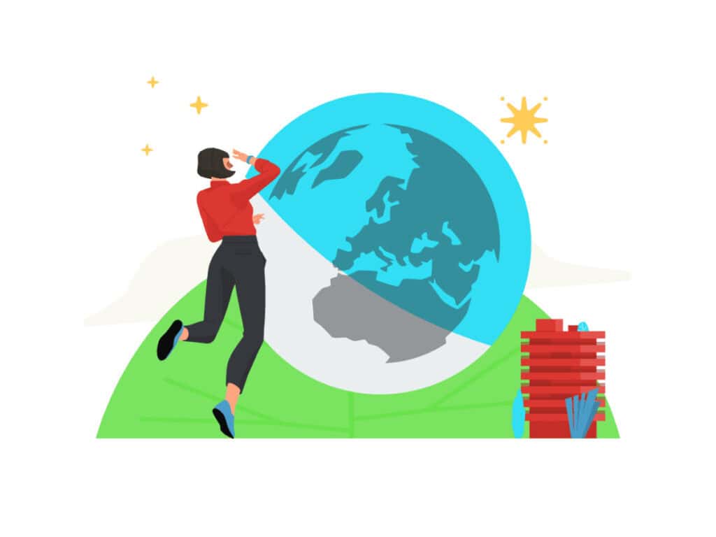 person celebrating earth day 1