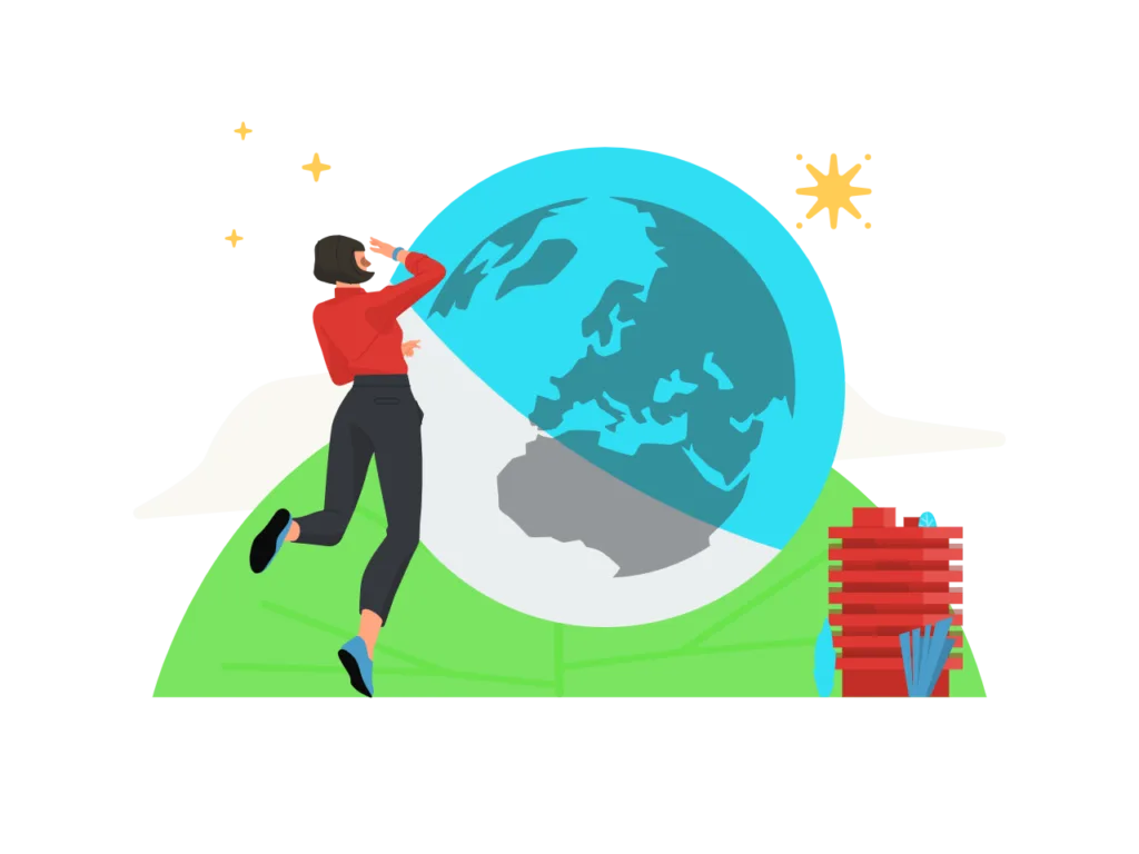 person celebrating earth day 1