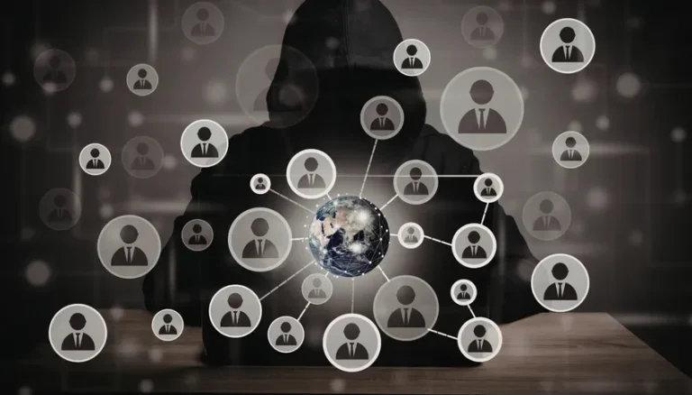 Illustration d'un réseau de connexions numériques représentant la cybersécurité et la protection des entreprises contre les cyberattaques.