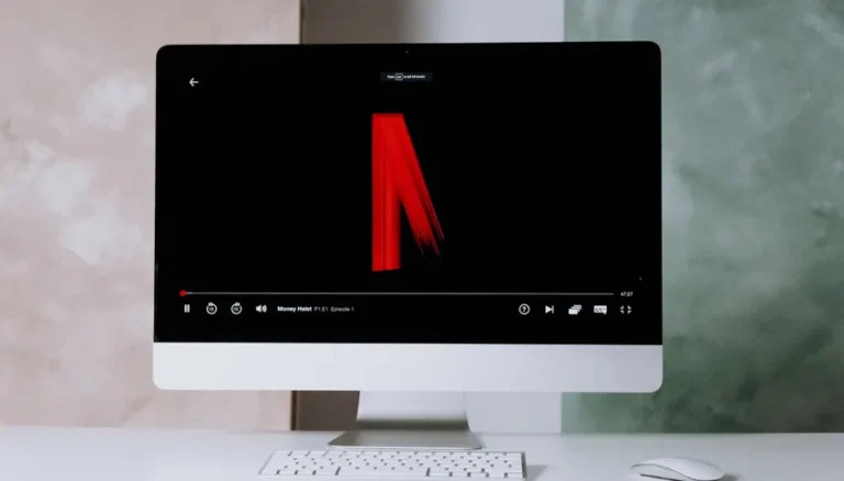 Écran d'ordinateur affichant le logo de Netflix, illustrant une publicité illicite.